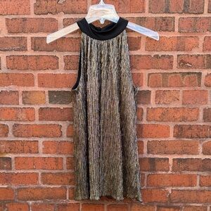Saks Fifth Avenue Metallic Halter Neck top